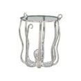thumbnail image 3 of Linon Olivia Octopus Aluminum and Glass Table in Silver, 3 of 17
