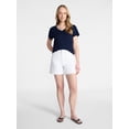 thumbnail image 3 of Time and Tru Women's High-Rise Denim Shorts, 5" Inseam, Sizes 0-22, 3 of 6