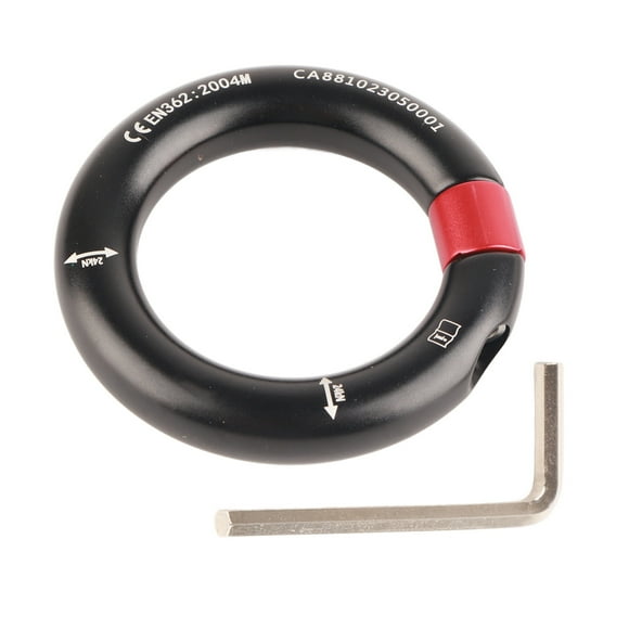Asegurador de conector de escalada, anillo de rappel Apertura de 12 mm Equipo de rappel Equipo de descenso Anillo conector de rappel Diseño de última generación