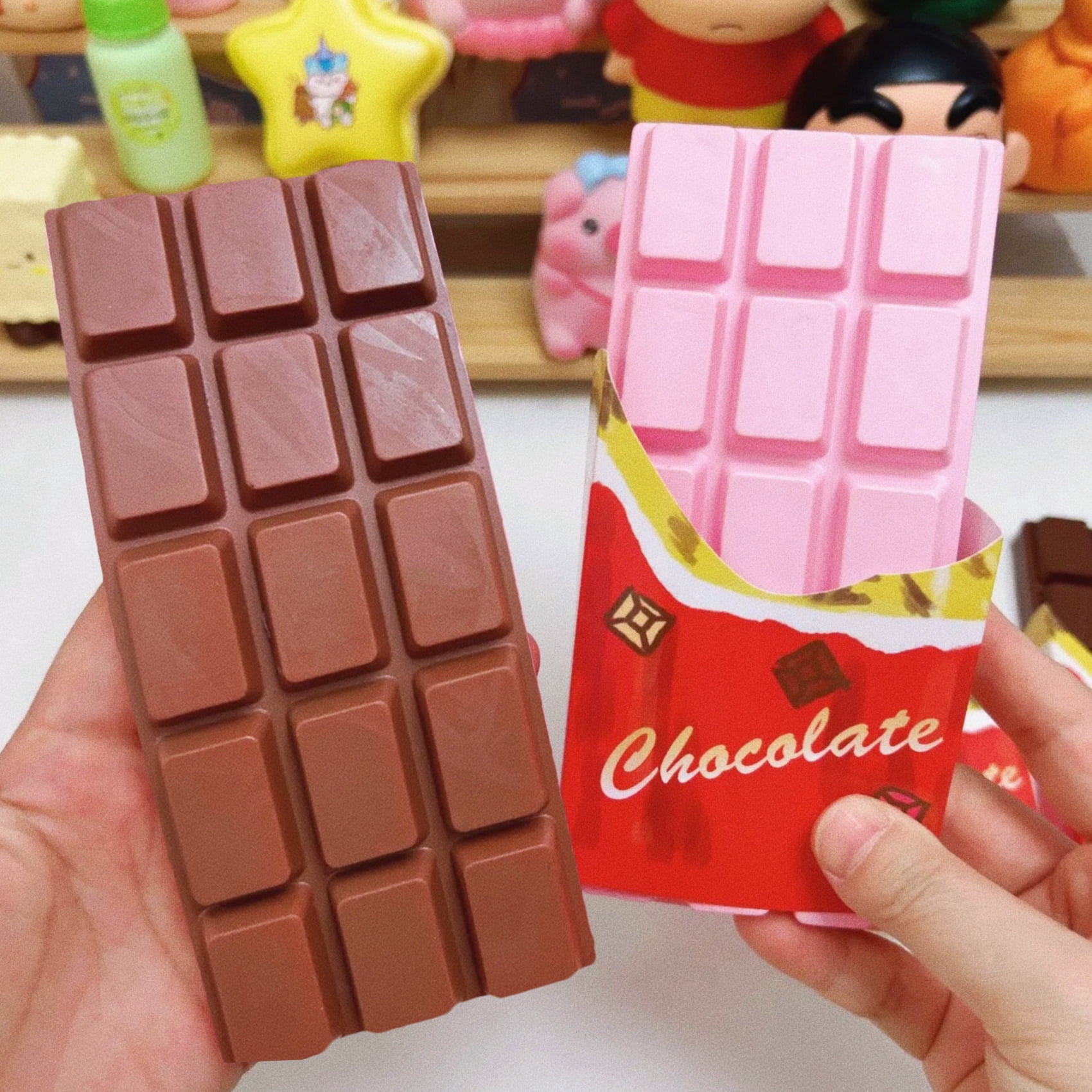 Chocolate Bar Slow Rising Squishy Toy, Moist Soft Fidget Toys for Anti Stress & ASMR Sensory, Gift for Kids & Adults