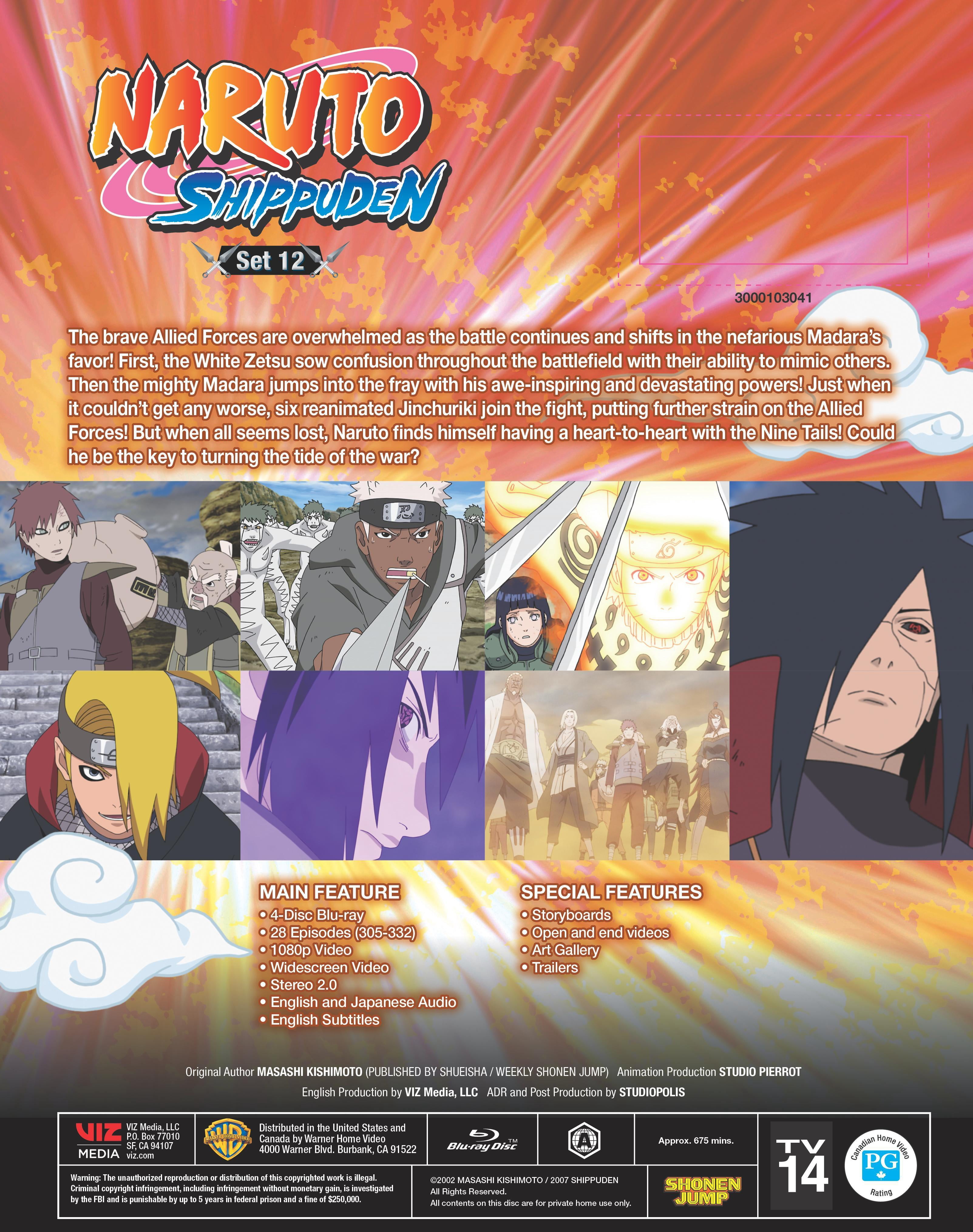 Naruto Shippuden Set 12 (Blu-ray), Anime, Viz Media