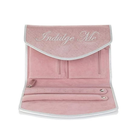 SNOB Essentials Disney Cinderella Artist Indulge Me Clutch Jewelry Bag Metallic Pink Handbag Purse Small Designer Womens (Best Designer Clutch Bags)