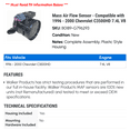 thumbnail image 2 of Mass Air Flow Sensor - Compatible with 1996 - 2000 Chevy C3500HD 7.4L V8 1997 1998 1999, 2 of 2