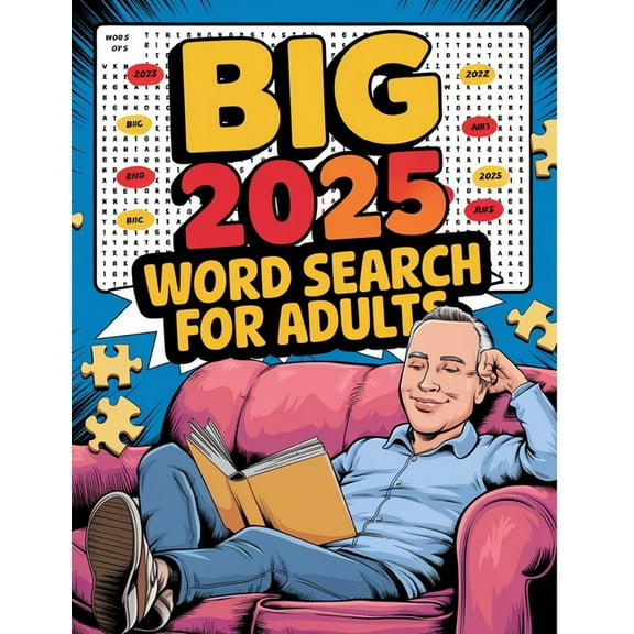 Big 2025 Word Search for Adults: Large Print Word Searches for Adults, Big Activity Book for Adults 2025, (Paperback)