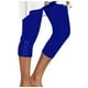 thumbnail image 1 of Leggings capri para mujer - Pantalones de compresión para yoga de cintura alta con pedrería para verano, 1 of 5