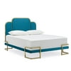 MoDRN Glam Marni Upholstered Platform Bed Frame, Box 2 of 2