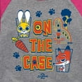 thumbnail image 3 of Zootopia 2 - Judy And Nick On The Case - Youth Girls Shirt Tail Raglan T-Shirt, 3 of 5