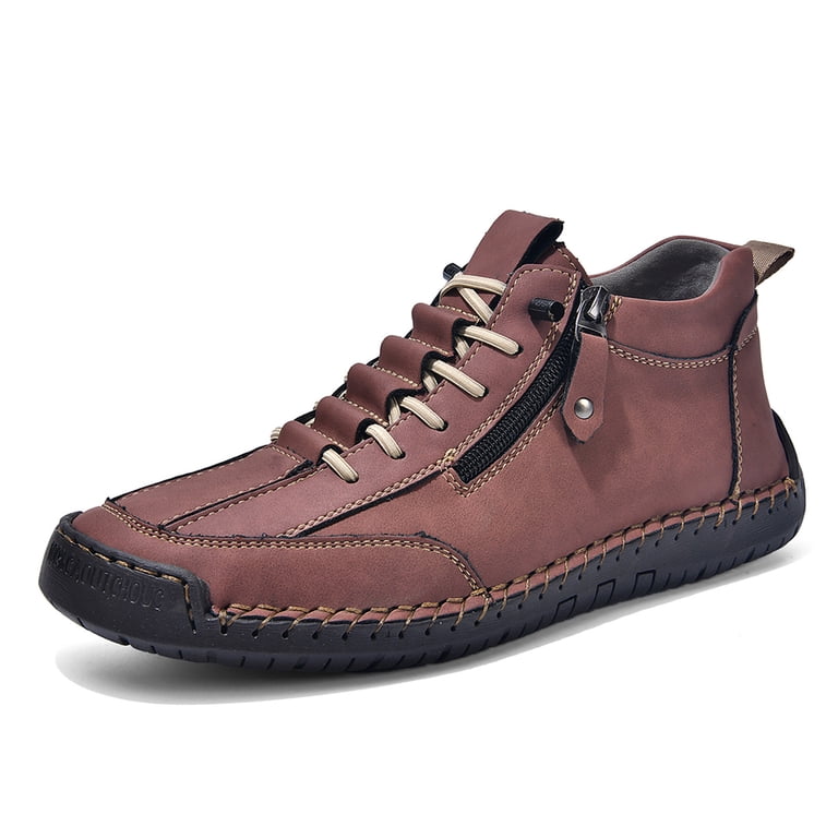 YLYL Mens Chukka Ankle Boots Leather Side Zipper Lightweight  display picture 2
