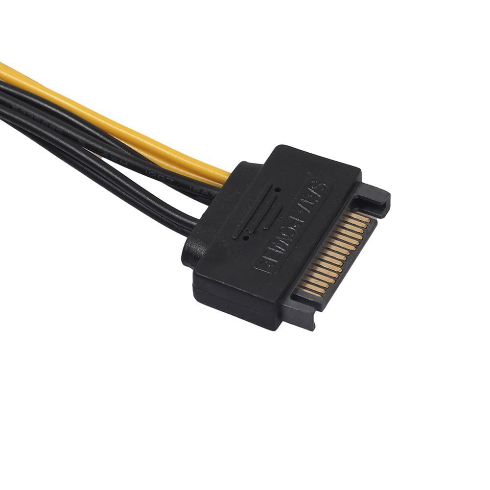 SATA 15 pin Male to 8 pin 6+2 PCI-Express PCIe Video Card Adapter! Power I5U2