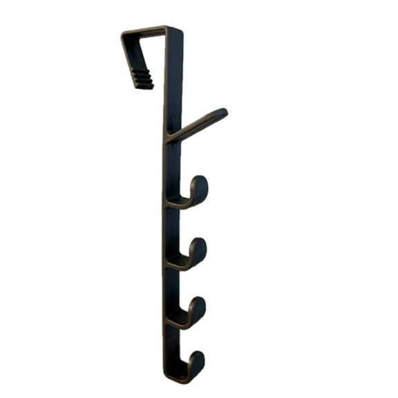 UNTERING Hook Over The Door Hooks Heavy Duty ABS Door Hanger Hook with 5 Hooks for Hanging Coat, Towel, Bag, Robe, Hat, Purse