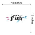 thumbnail image 4 of Boys Born to Fish Cute Sports Wall Decal Decoration Fisherman Motivational Quote Vinyl Wall Art Lasts Years and Easily Removable - Size: 40 In(W) x 16 In(H), 4 of 5