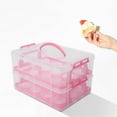 thumbnail image 3 of WRITWAA Pink Portable Cake Carrier Box PP Material 1 Pack for Cake Display and Transport, 3 of 5