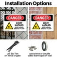 thumbnail image 3 of (2 Pack) UV Light Hazard Avoid Looking OSHA Danger Sign 14 Inch X 10 Inch Plastic Sign, Weather Resistant, UV Protected for Workplace, Business, and Construction Site, Made in the USA, 3 of 8