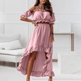 thumbnail image 1 of DPTALR Femmes Solides un Épaule Tube Tops Jupe Courte Deux Pièces Robe Tops Jupe, 1 of 9