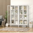 thumbnail image 2 of Polup 66''H Vertical Display Cabinet with 4-Tier Curio and Glass Doors Storage Space Office, 2 of 7