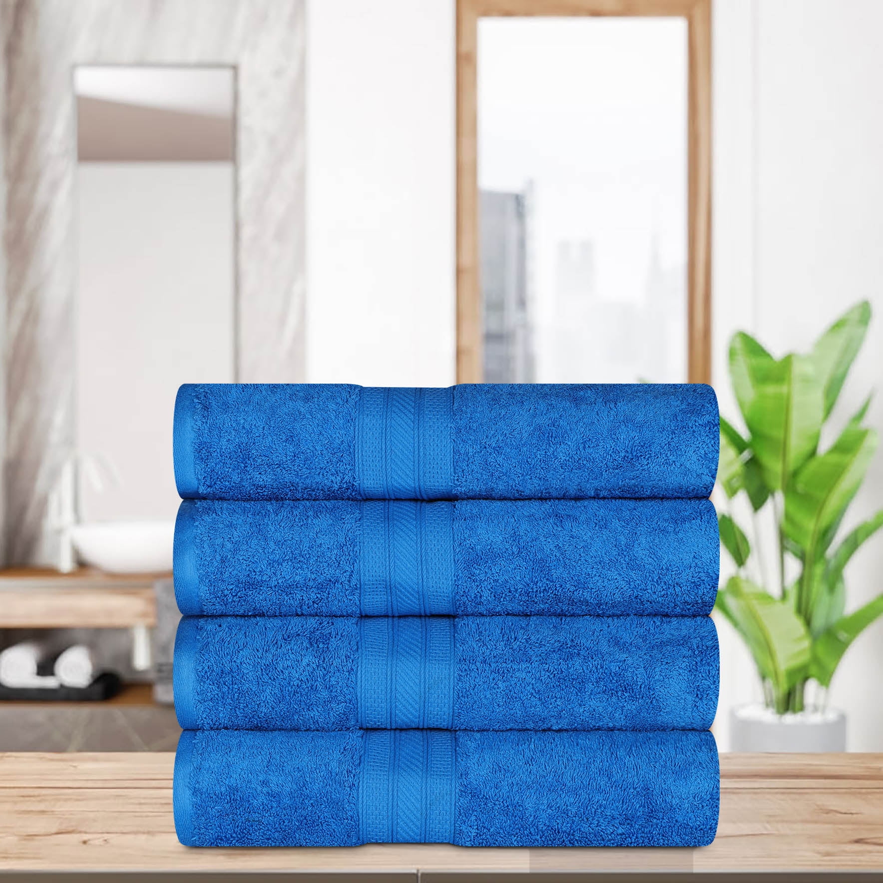 Long-Staple 100% Cotton Bath Towel Bundles, Snow White / Standard