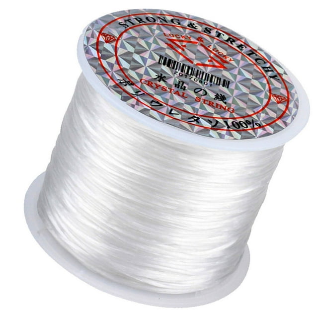 60m/roll Beading Thread Jewelry Making Elastic Beading beading thread Cord DIY Thread for Wristband Bracelet Necklace Anklet, White