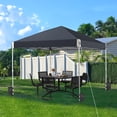 thumbnail image 2 of Aoodor 10' x 10' Pop-Up Canopy Tent with Roller Bag, Outdoor Portable Instant Shade-Black, 2 of 12