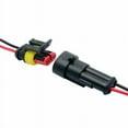 thumbnail image 2 of 10Pcs Amp/Tyco 2Pin 12V Waterproof Electrical Wire Connector Plug Cable Kit, 2 of 8