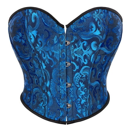 YOTMKGDO Shapewear Tummy Control  Backless Bra  Corset Top for Women Court Vintage Corset Shapewear Lingerie Lace Midriff Control Slim Crop Tube Top (Dark Blue  6XL)