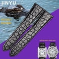 thumbnail image 2 of Correa de reloj negra marrón azul para Cartier Correa de piel de cocodrilo Tanque de piel auténtica Solo key London Calibo Pulsera para hombre 20 22 23 24 25, 2 of 5