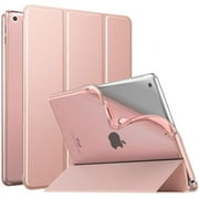 iPad 10.2 Case for iPad 9th Generation 2021/ iPad 8th Generation 2020/ iPad 7th Generation 2019, Soft Frosted Back Cover Slim Shell Case with Stand for iPad 10.2 inch,Auto Wake/Sleep,Rose Gold