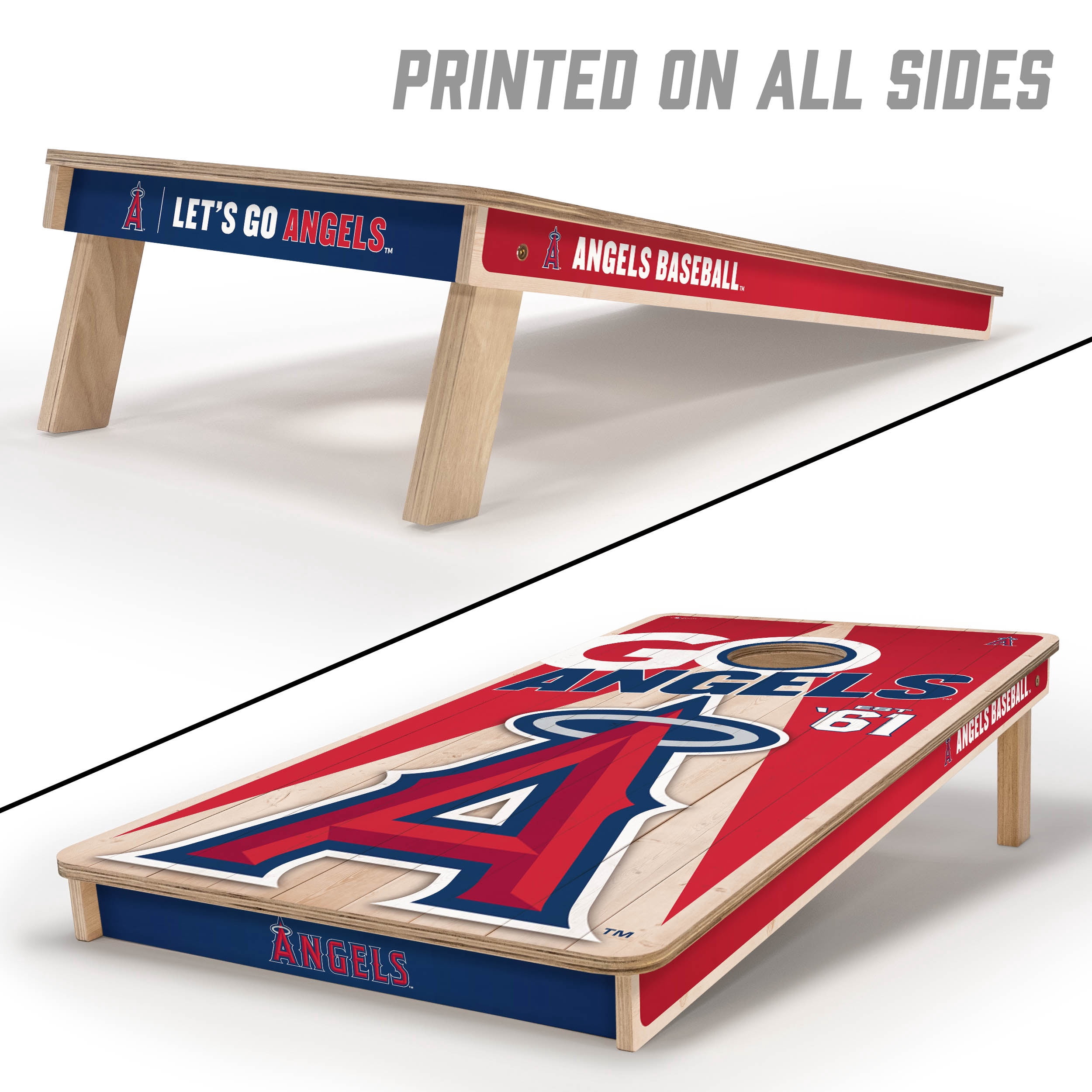 YouTheFan MLB Los Angeles Angels 2' x 4' Cornhole Game