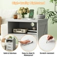 thumbnail image 4 of NEGYLIM Nightstand, Farmhouse End Table with Charging Station, 2 Drawers Storage for Bedroom, 4 of 9