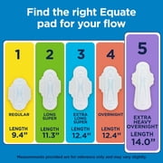 Equate Ultra Thin Pads with Wings, Size 5 , Extra Heavy Overnight Absorbency, Compare to Always (68 Count)