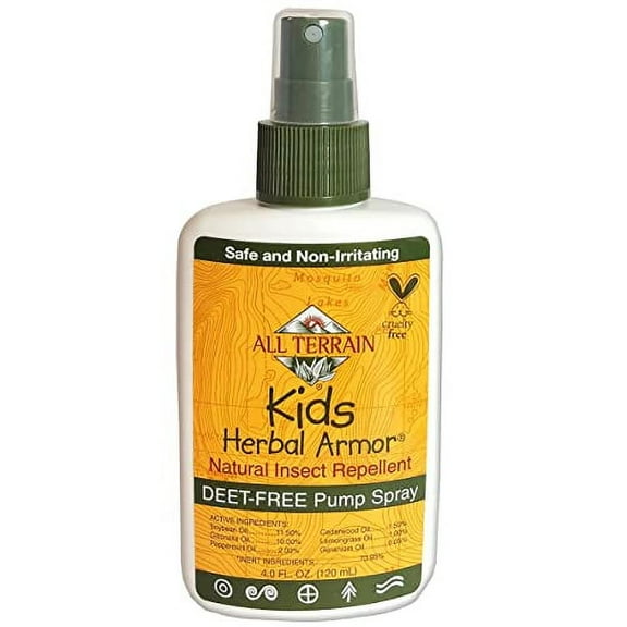 All Terrain Kids Herbal Armor Natural, DEET-FREE Insect Repellent, Pump Spray, 4 Ounce