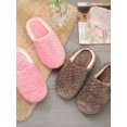 thumbnail image 2 of Soft Cotton Bedroom Slippers For Women, Closed Toe Indoor House Slippers with Non-Slip Sole, 2 of 4