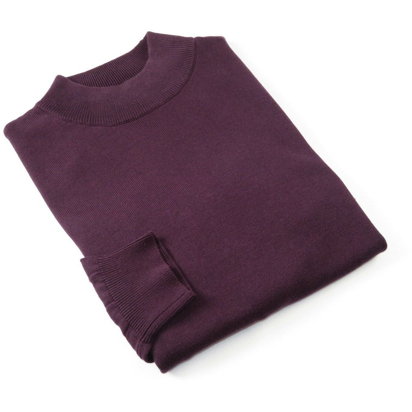 Mens Inserch Mock Neck Pullover Knit Soft Cotton Blend Sweater Winter 4308 Plum 