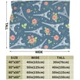 thumbnail image 3 of Paris Eiffel Tower and Roses Flowers (Blue) Throw Blanket Ultra Soft Warm All Season Valentine''s Day Decorative Fleece Blankets for Bed Chair Car Sofa Couch Bedroom 60"X50", 3 of 6