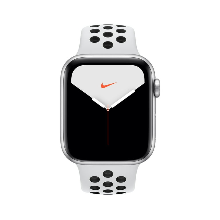 Apple Watch Nike Series 5 GPS + Cellular, 44mm Silver Case with Platinum/Black Sport Band - S/M & M/L Walmart.com
