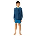 thumbnail image 3 of Rugged Shark Boys Long Sleeve Half Zip Rash Guard, Sizes 4-16, 3 of 8