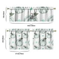 thumbnail image 6 of Rod Pocket Kitchen Curtain Set 3-Piece, 27.5x36 Inch Valance & Tier Drapes, Polyester Pongee Cafe Curtains for Living Room, Bathroom, Farmhouse Rustic Country Window Treatments., 6 of 6