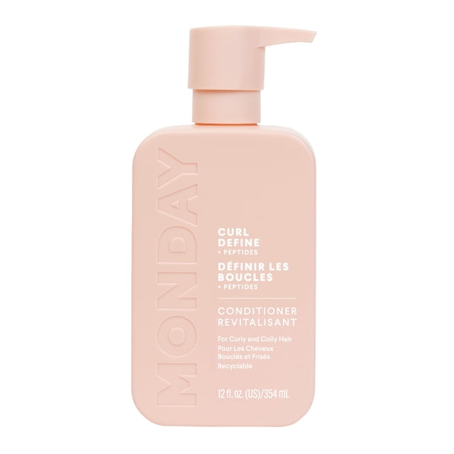 MONDAY Haircare Revitalisant Définir les Boucles avec Peptides, Huile de Noix de Coco & Beurre de Karité pour Tous les Types de Boucles