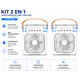 thumbnail image 2 of Set de 2 Mini Ventiladores de Aire Acondicionado Portátiles USB 4 en 1 con Humidificador, Enfriador Evaporativo, Luz LED, Tanque de 600 ml y 3 Velocidades para Hogar y Oficina, 2 of 4
