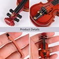 thumbnail image 3 of WEAVILUX 1Pack Small Violin with Traditional Design for Collectors, 3 of 8