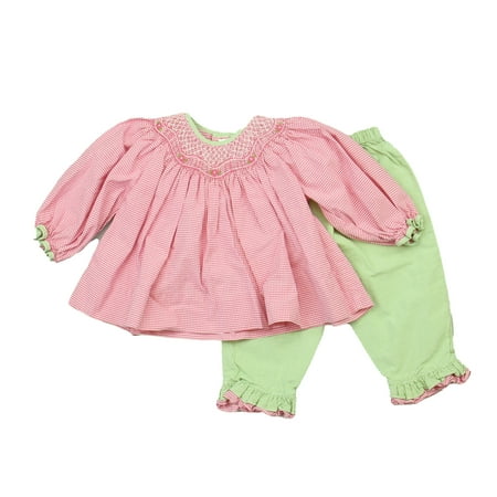 

Pre-owned Petit Ami Girls Pink | White | Green Apparel Sets size: 12 Months