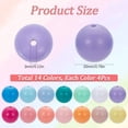thumbnail image 2 of 56Pcs 14 Colors Opaque Acrylic Beads Round Mixed Color 20x19mm Hole: 3mm 4pcs/color, 2 of 4