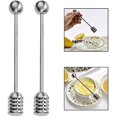thumbnail image 1 of 2 cucharas de acero inoxidable 304 para miel, cuchara para servir jarabe, cuchara agitadora, mango recto para tarros de olla, 1 of 5