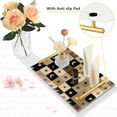 thumbnail image 4 of Bath Accessories Sets Single Print Decorative Tray With Handle For Home Bathroom Bedroom Moons Stars Checkered Squares, 4 of 7