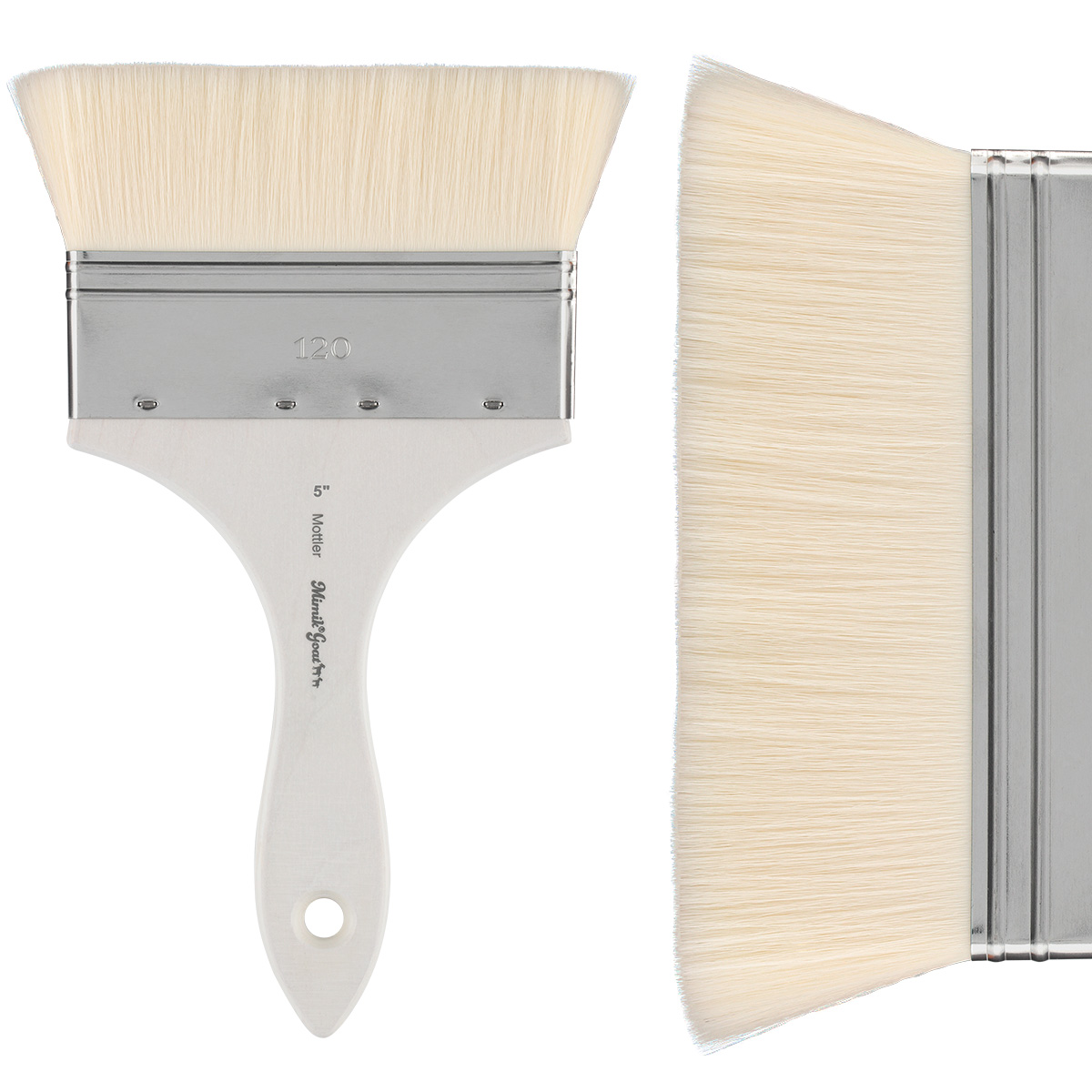 Creative Mark Mimik Synthetic Goat Hair Mottler Paint Brush 5" - Short Handle Flat Watercolor Brush- Soft, Absorbent, Synthetic Paint Brush for Watercolor, Oil & Acrylic- Rust-Proof Ferrule- Handmade
