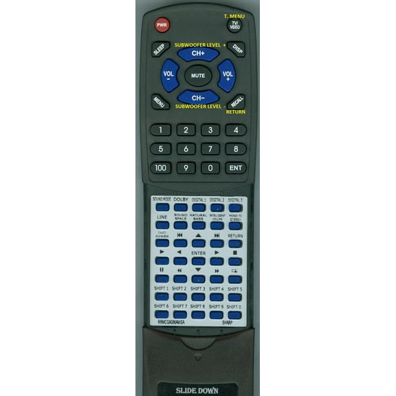 Replacement Remote for SHARP RRMCGA086AWSA, RTRRMCGA086AWSA, GA086AWSA, SDSP10