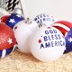thumbnail image 3 of Decoraciones del 4 de julio Decoraciones del Día de la Independencia Bola colgante Bandera con lentejuelas de estrellas Bola pintada Decoraciones del Día de la Independencia al aire libre, 3 of 5