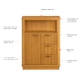 thumbnail image 2 of Beautiful Fluted Vanity Storage Cabinet, Warm Honey, 2 of 13