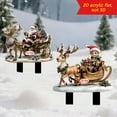 thumbnail image 4 of Nilvkv Winter Reindeer Sled Santa Claus Ground Insertion 2D Flat Outdoor Garden Decoration Stake, Christmas Decorations, Christmas Gifts, 4 of 5