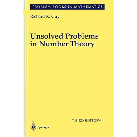 Pre-Owned Unsolved Problems in Number Theory: 1 (Problem Books in Mathematics, 1) Hardcover