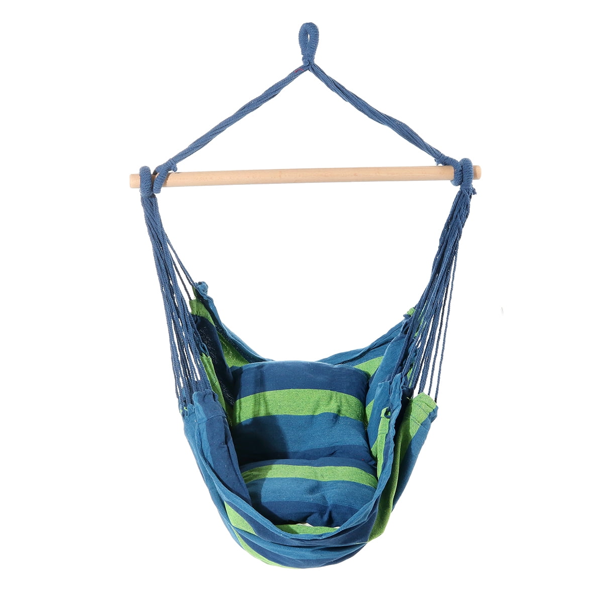 Hammock Chair Hanging Rope SwingMax 330 Lbs, Cushions IncludedLarge